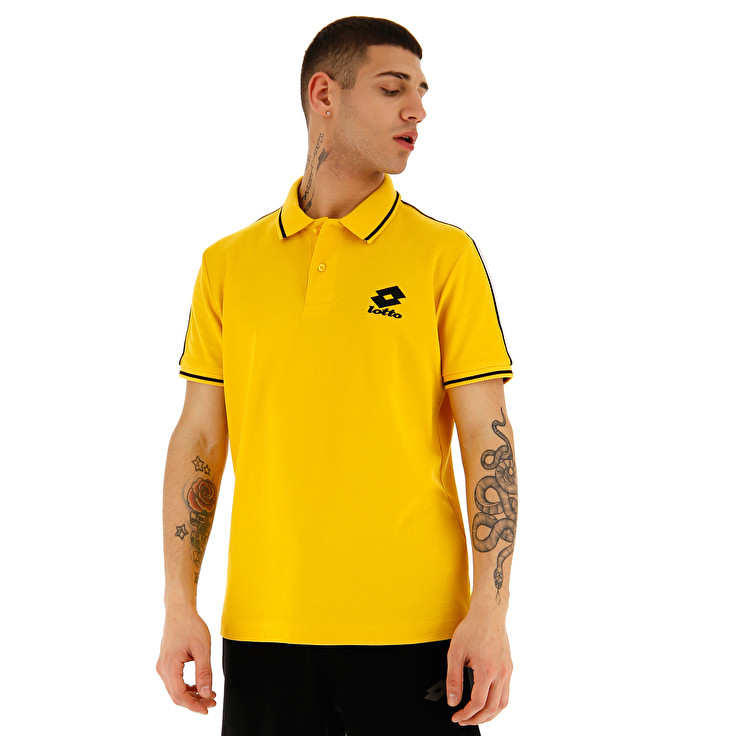 Lotto Lipari Pq Camisa Polo Hombre - Amarillo - Colombia KBMWFHU-82